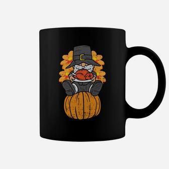 Pilgrim Gnome Pumpkin Turkey Thanksgiving Fall Autumn Gift Coffee Mug | Crazezy AU