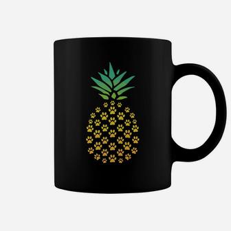 Pineapple Cat Paw Funny Tee For Cats Lovers Pineapple Lovers Coffee Mug | Crazezy