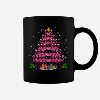 Pink Flamingo Christmas Tree Pajama Flamingo Lover Xmas Gift Coffee Mug | Crazezy