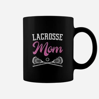 Pink Lacrosse Mom Lax Sticks Gift For Sons Game Day Coffee Mug | Crazezy CA