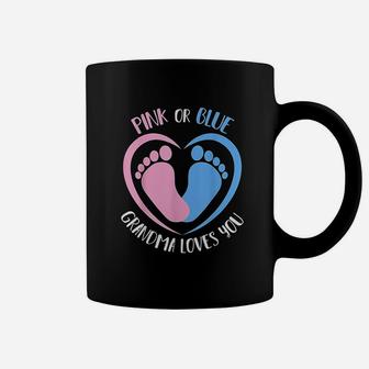 Pink Or Blue Grandma Loves You Gender Reveal Coffee Mug - Thegiftio UK