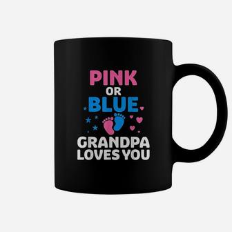 Pink Or Blue Grandpa Loves You Coffee Mug | Crazezy