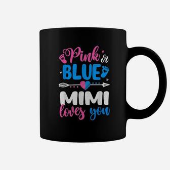 Pink Or Blue Mimi Loves You Gender Reveal Coffee Mug - Monsterry