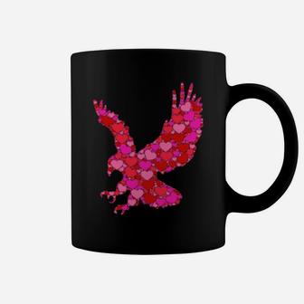 Pink Red Heart Valentines Day Girls Eagle Coffee Mug - Monsterry UK