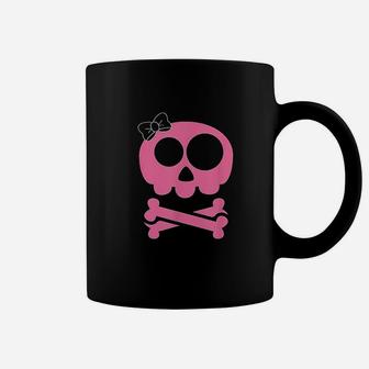 Pink Skull And Crossbones Girl Pirate Coffee Mug - Thegiftio UK