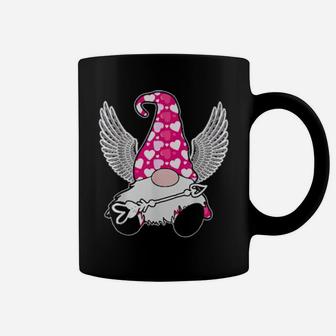 Pink Valentine Gnome Cupid Cute Hearts Happy Valentines Day Coffee Mug - Monsterry AU