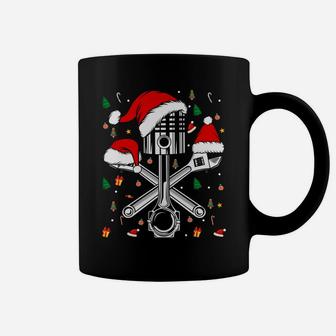 Piston Wrench Santa Hat Funny Bike Car Mechanic Christmas Coffee Mug | Crazezy AU