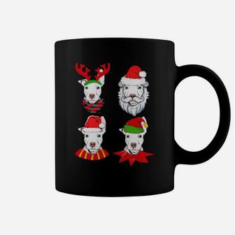 Pit Bull Cute Reindeer Santa Elf Coffee Mug - Monsterry