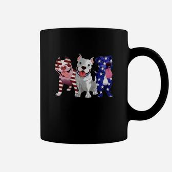 Pitbull American Flag 4th Of July Day Pitbull Lovers Shirt Coffee Mug - Thegiftio UK