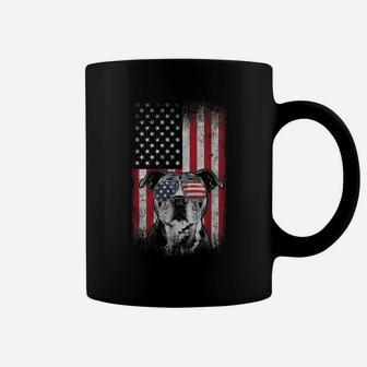 Pitbull American Flag 4Th Of July Pitbull Dad Mom Dog Lover Coffee Mug | Crazezy AU
