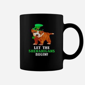 Pitbull Let The Shenanigans Begin St Patricks Day Coffee Mug - Monsterry
