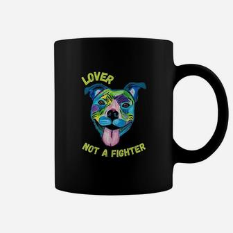 Pitbull Lover Not A Fighter Art Dog Mom Dad Coffee Mug | Crazezy
