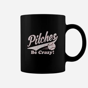 Pitches Be Crazy Funny Summer Baseball Coffee Mug - Thegiftio UK