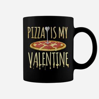 Pizza Is My Valentine Foodie Coffee Mug - Monsterry