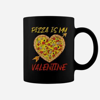 Pizza Is My Valentine Valentines Day Pizza Heart Girls Coffee Mug - Monsterry