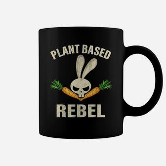Plant Based Rebel Bunny Rabbit Funny Easter Vegan Coffee Mug | Crazezy