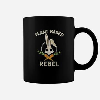 Plant Based Rebel Funny Vegan Vegetarian Bunny Gift Coffee Mug | Crazezy