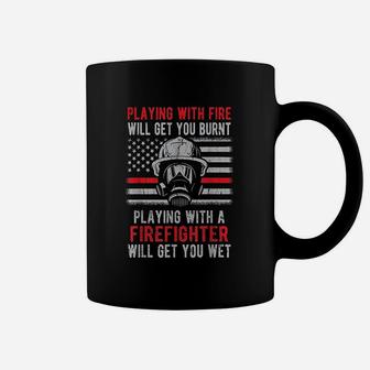 Playing With Fire Firefighter Coffee Mug | Crazezy