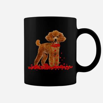 Poodle Valentine's Day Dog Dad Dog Mom Flowers Coffee Mug - Monsterry DE