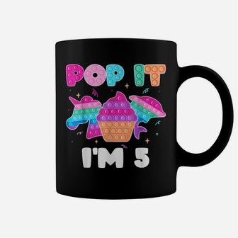 Pop It I'm 5 Birthday Girl Pop Fidget Toys Graphic Unicorn Coffee Mug | Crazezy