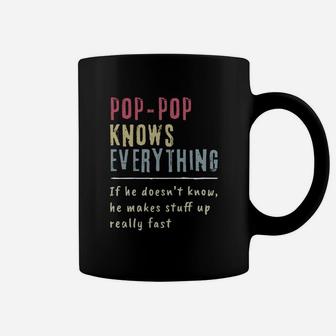 Pop Pop Know Everything Grandpa Shirt Coffee Mug - Thegiftio UK
