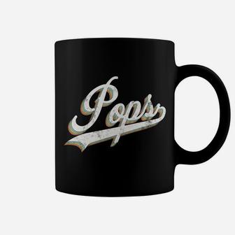 Pops Vintage Retro Style Father’S Day Gift For Papa Grandpa Coffee Mug | Crazezy