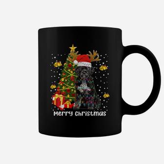 Portuguese Water Dog Christmas Lights Tree Santa Xmas Pajama Coffee Mug | Crazezy DE