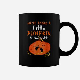 Pregnancy Announcement We're Adding A Pumpkin To Our Patch Coffee Mug | Crazezy CA