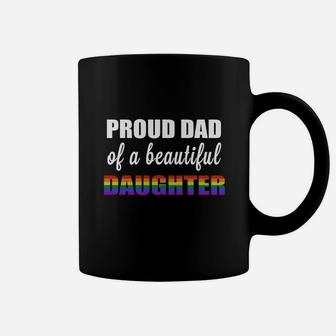 Pride Ally Proud Dad Lgbt Lesbian Daughter Rainbow Shirt Coffee Mug - Thegiftio UK