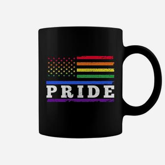 Pride Lgbt Rainbow American Flag Gay Pride Rainbow Pullover Coffee Mug | Crazezy DE