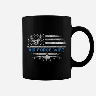 Proud Air Force Wife Veteran Flag Gift Coffee Mug | Crazezy AU