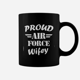 Proud Air Force Wifey Women Veteran Wife Pride Patriot Heroic Coffee Mug | Crazezy CA