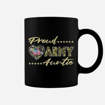 Proud Army Auntie Us Flag Dog Tags Military Aunt Family Gift Coffee Mug | Crazezy UK