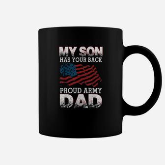 Proud Army Dad Cool Distressed Usa American Flag Coffee Mug - Monsterry
