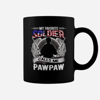 Proud Army Pawpaw Shirt - Us Flag Military Grandfather Gift Coffee Mug | Crazezy