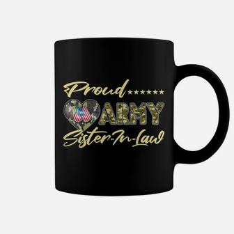 Proud Army Sister-In-Law - Us Flag Dog Tags Military Family Coffee Mug | Crazezy AU