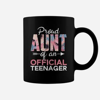 Proud Aunt Of Teenager 13Th Birthday 13 Years Old Teen Girls Coffee Mug | Crazezy UK