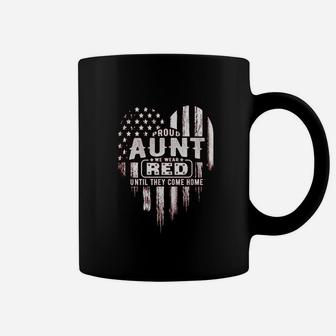 Proud Aunt Red Friday Military Family Coffee Mug | Crazezy UK