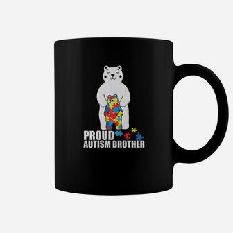 Proud Autism Brother Autism Awareness Bear Coffee Mug - Thegiftio UK