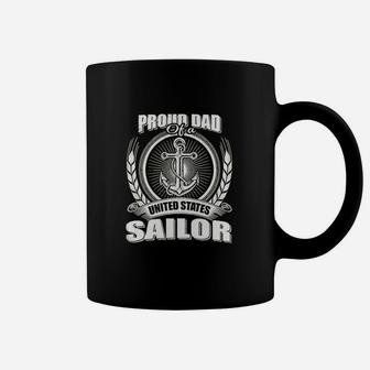Proud Dad Of A United States Sailor Coffee Mug | Crazezy