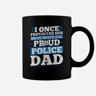 Proud Dad Police Officer Daughter Support Thin Blue Line Sweatshirt Coffee Mug | Crazezy