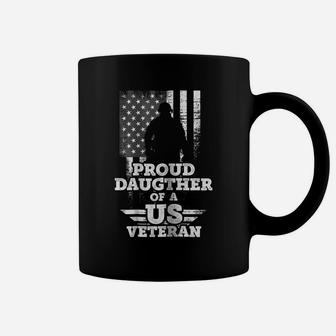 Proud Daughter Of A Veteran American Flag Shirt Coffee Mug | Crazezy