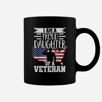 Proud Daughter Veteran Nothing Scares Patriotic Veterans Day Coffee Mug | Crazezy