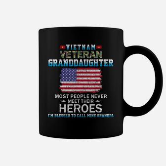 Proud Granddaughter-Blessed Vietnam Veteran Granddaughter Coffee Mug | Crazezy