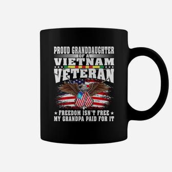 Proud Granddaughter Of Vietnam Veteran Military Vet's Family Coffee Mug | Crazezy