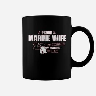 Proud Marine Wife My Husband Hero Missy Coffee Mug | Crazezy