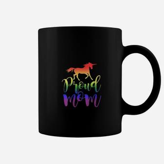 Proud Mom Mothers Day Rainbow Magical Unicorn Lgbt Coffee Mug - Monsterry