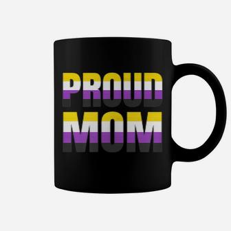 Proud Mom Nonbinary Pride Non Binary Lgbt Unisex Womens Coffee Mug | Crazezy DE