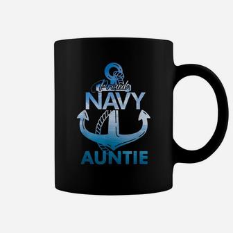 Proud Navy Auntie Gift Lover Shirts Veterans Day Coffee Mug | Crazezy