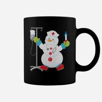 Proud Nurse Snowman - Funny Nurse Christmas Shirt Coffee Mug | Crazezy CA